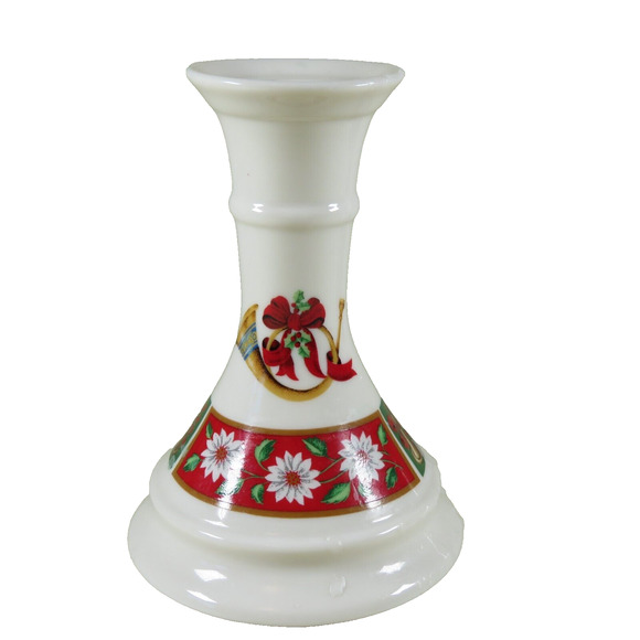 Charlton Hall Kobe Classic Traditions Christmas Horn Candlestick Holder Set of 2 - Picture 5 of 15